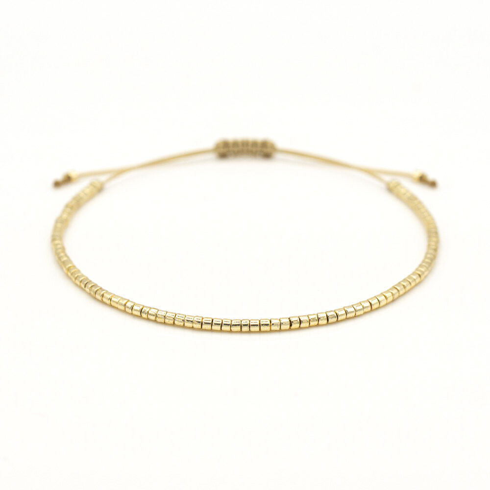 Armband mit goldenen Miyuki Perlen
