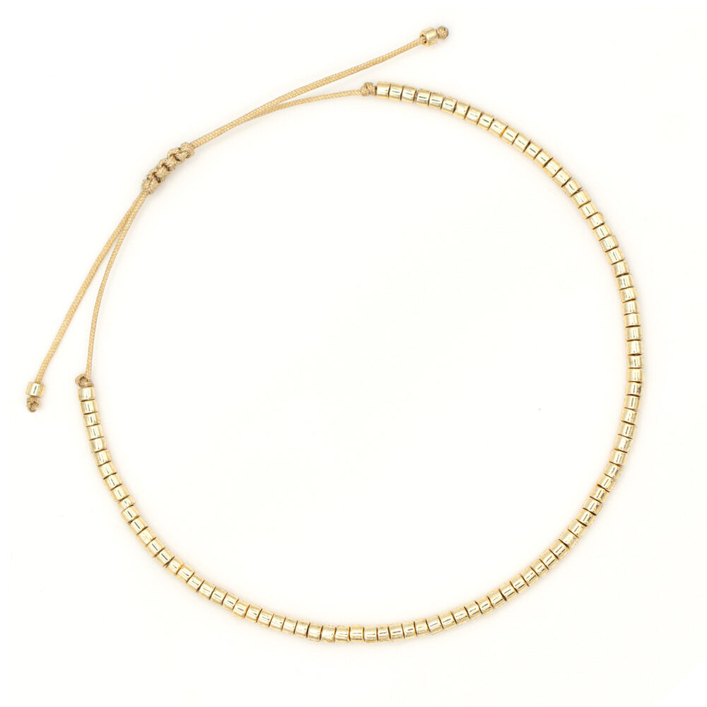 Armband mit goldenen Miyuki Perlen