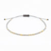 Armband mit grauen Miyuki Perlen und Goldperlen