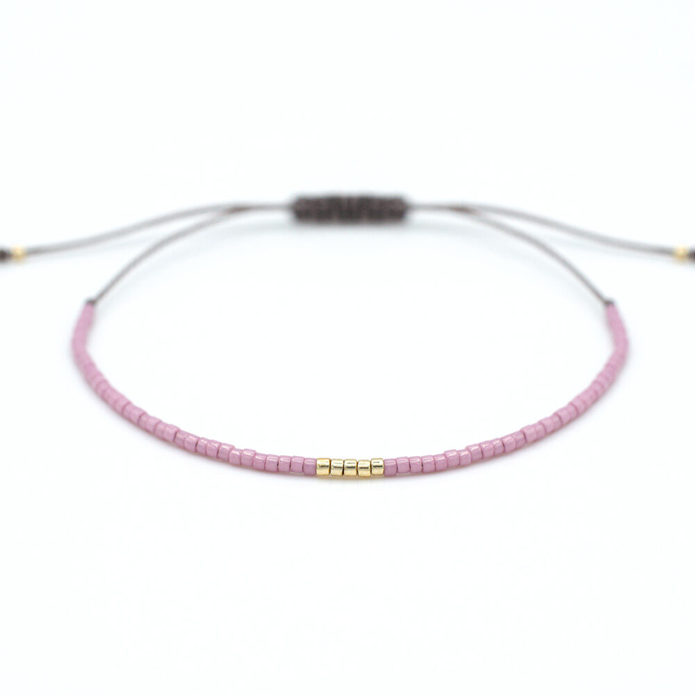 Armband mit Miyuki Perlen in pink