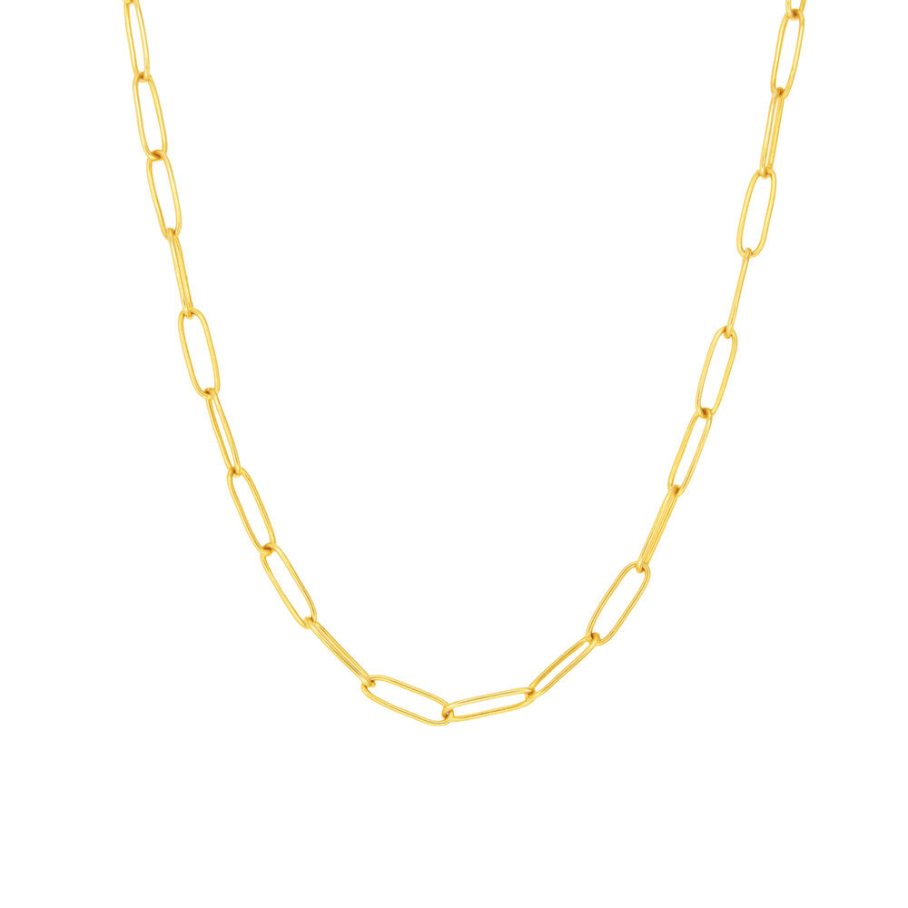 Goldene Kette mit länglichen Gliedern