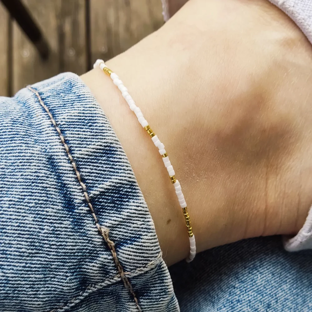 White Touch Anklet – Bild 3